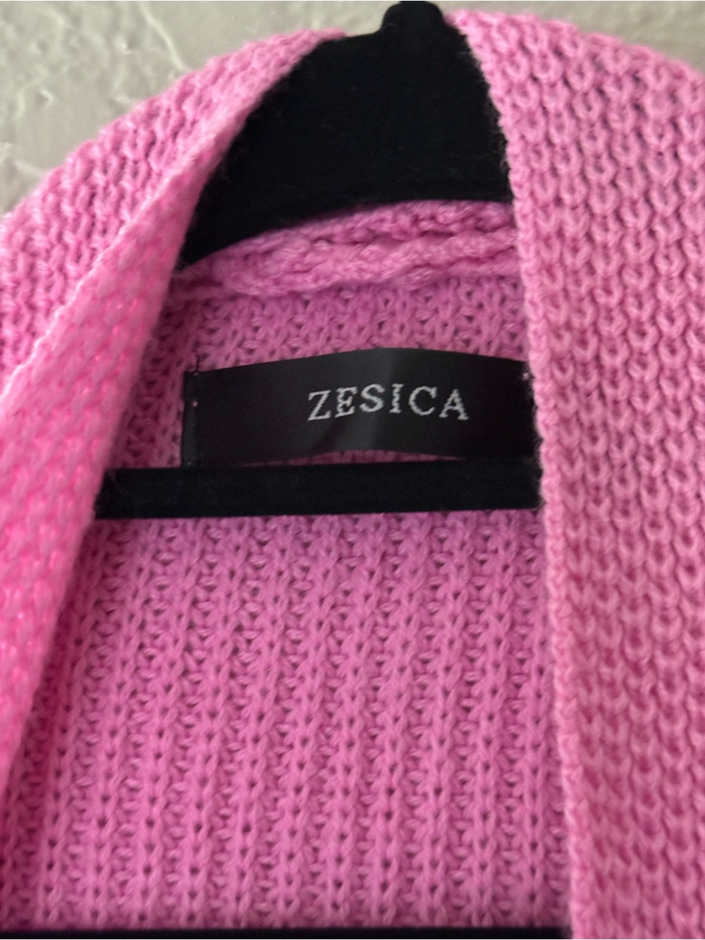 ZESICA XL Pastel Rainbow Colorblock Long Open Front Knit Cardigan Pockets - Picture 10 of 11
